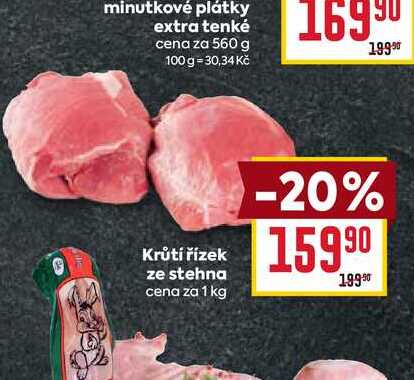 Krůtí řízek ze stehna cena za 1 kg