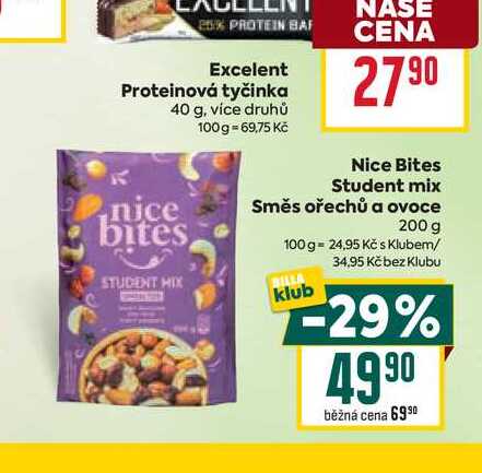 Nice Bites Student mix Směs ořechů a ovoce 200 g 