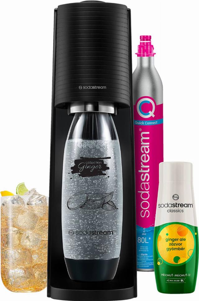 SODASTREAM Výrobník sody TERRA Black Ginger Ale Megapack