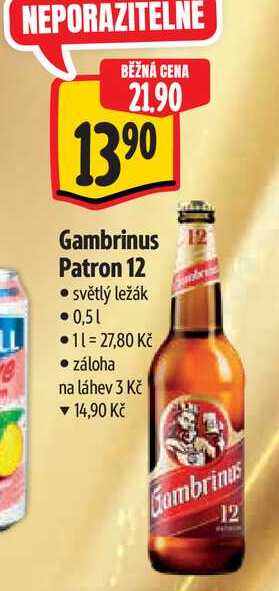  Gambrinus Patron 12 0,5 l