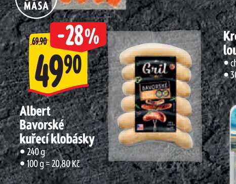  Albert Bavorské kuřecí klobásky 240 g  