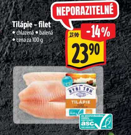Tilápie - filet  100 g