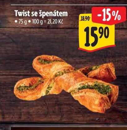 Twist se špenátem 75 g 