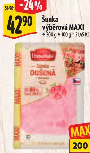 Šunka výběrová MAXI, 200 g