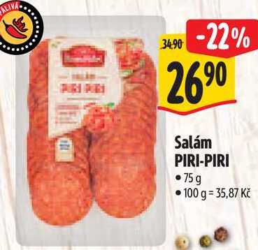 Salám PIRI-PIRI, 75 g