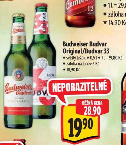Budweiser Budvar 33, 0,5 l