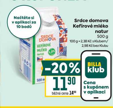 Srdce domova Kefírové mléko natur 500 g  