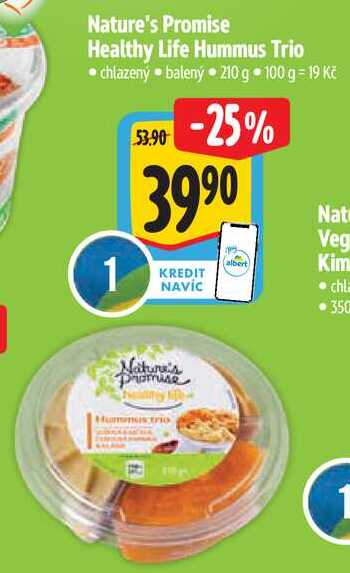 Nature's Promise Healthy Life Hummus Trio, 210 g