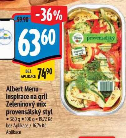 Albert Menu inspirace na gril Zeleninový mix provensálský styl, 380 g