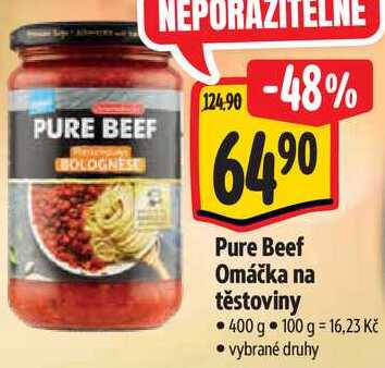 Pure Beef Omáčka na těstoviny, 400 g 