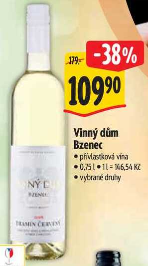 Vinný dům Bzenec, 0,75 l