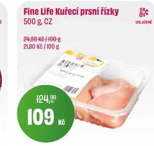 Fine Life Kuřecí prsní řízky 500 g