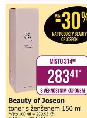 Beauty of Joseon toner s ženšenem 150 ml 