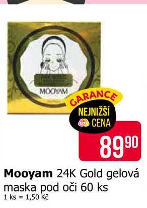Mooyam 24K Gold gelová maska pod oči 60 ks