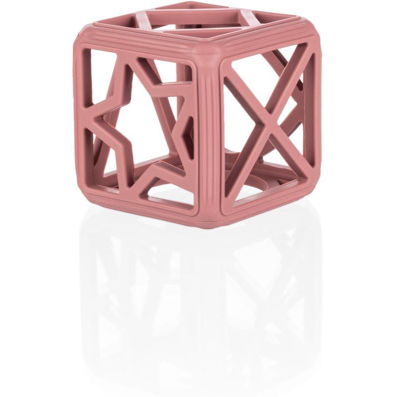 Zopa Silicone Teether Square kousátko 0 m+ Old Pink 1 ks