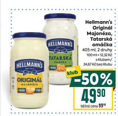 Hellmann's Originál Majonéza, Tatarská omáčka 405 ml