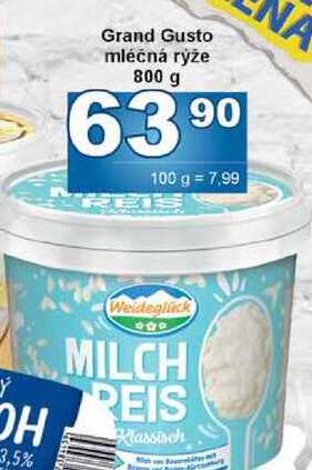 Grand Gusto mléčná rýže 800 g 