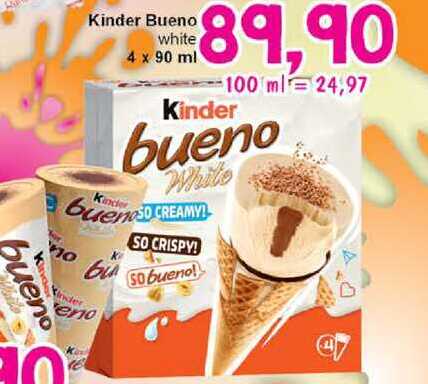 Kinder Bueno white 4 x 90 ml 