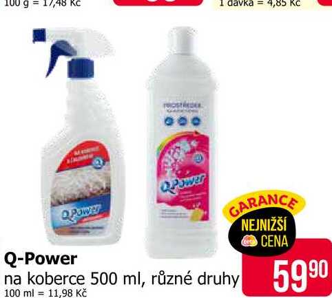 Q-Power na koberce 500 ml, různé druhy