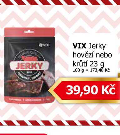 VIX Jerky hovězí nebo krůtí 23 g