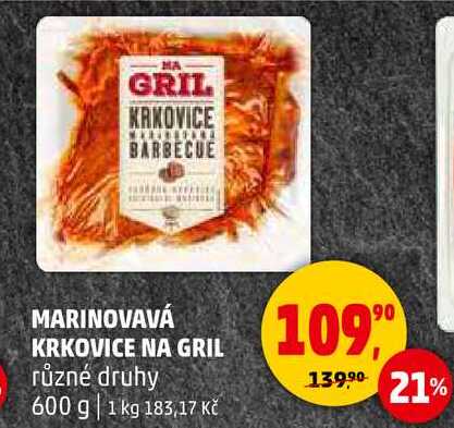 MARINOVAVÁ KRKOVICE NA GRIL různé druhy, 600 g 