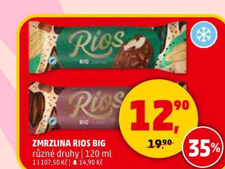 ZMRZLINA RIOS BIG různé druhy, 120 ml 