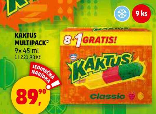KAKTUS MULTIPACK, 9x 45 ml