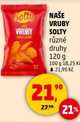 NAŠE VRUBY SOLTY různé druhy, 120 g 