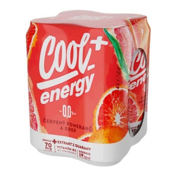Cool + Energy 0,0 Červený Pomeranč, plech multipack 4x0,5l