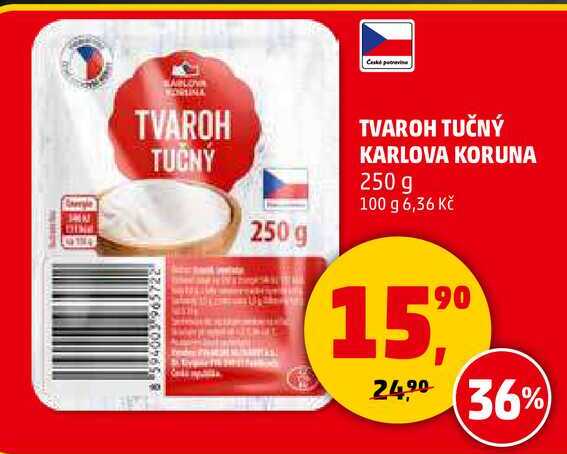TVAROH TUČNÝ KARLOVA KORUNA, 250 g 