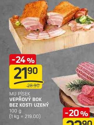 VEPŘOVÝ BOK BEZ KOSTI UZENÝ 100 g 