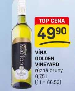 VÍNA GOLDEN VINEYARD různé druhy 0,75l