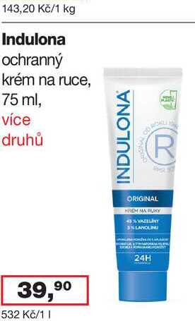 Indulona ochranný krém na ruce, 75 ml, více druhů