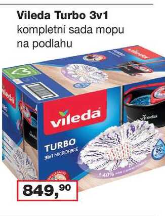 Vileda Turbo 3v1 kompletní sada mopu na podlahu 