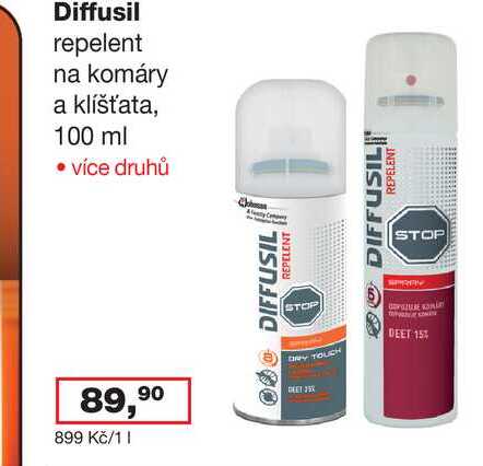Diffusil Stop Repelent na odpuzování komárů a klíšťat 100ml