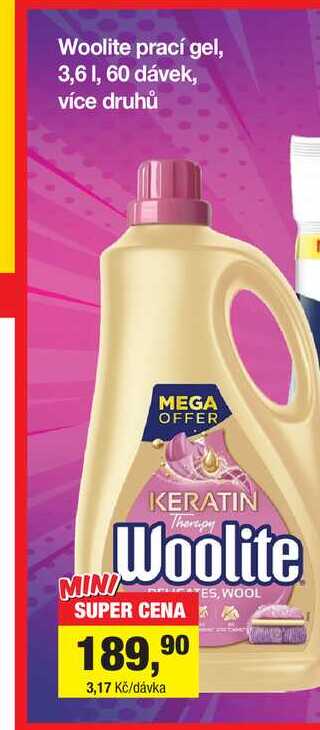 Woolite prací gel, 3,6 l, 60 dávek, více druhů 