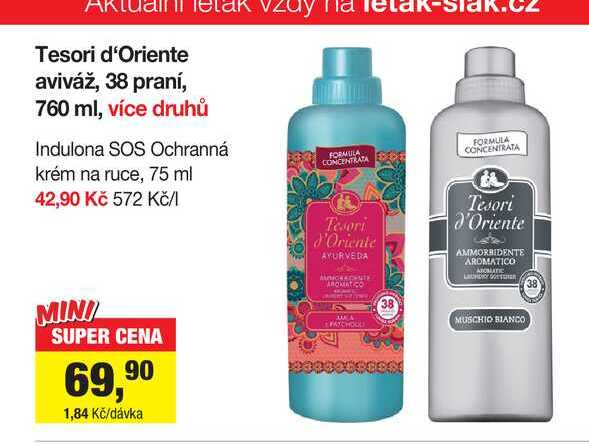 Tesori d'Oriente aviváž, 38 praní, 760 ml, více druhů 