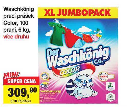Waschkönig prací prášek Color, 100 praní, 6 kg