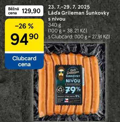 Láďa Grileman Šunkovky s nivou, 340 g  
