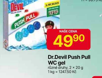 Dr.Devil Push Pull WC gel různé druhy, 2 x 20 g 