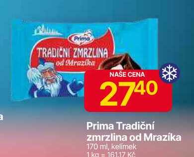 Prima Tradiční zmrzlina od Mrazíka 170 ml, kelímek 