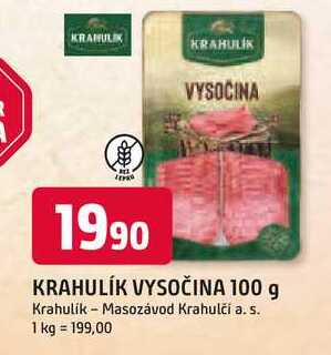 KRAHULÍK VYSOČINA 100 g