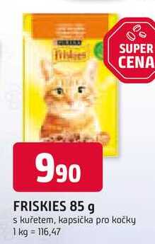 FRISKIES 85 g s kuřetem, kapsička pro kočky 