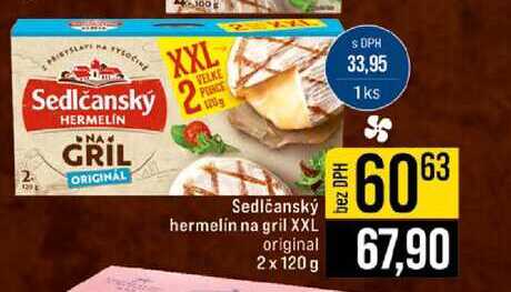 Sedlčanský hermelin na gril XXL original 2x120 g 