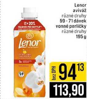 Lenor aviváž různé druhy 59-7l dávek vonné perličky různé druhy 195 g 