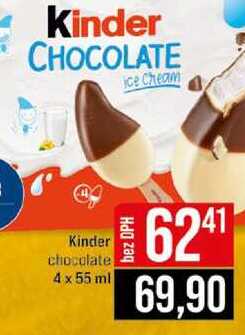 Kinder chocolate 4 x 55 ml 