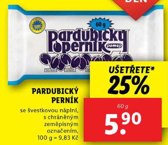 PARDUBICKÝ PERNÍK, 60 g