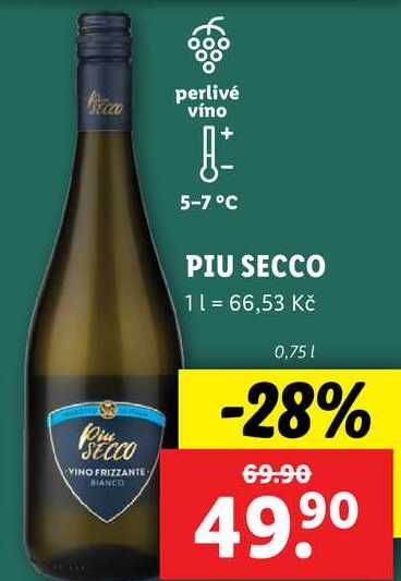 Piu secco, 0,75 l