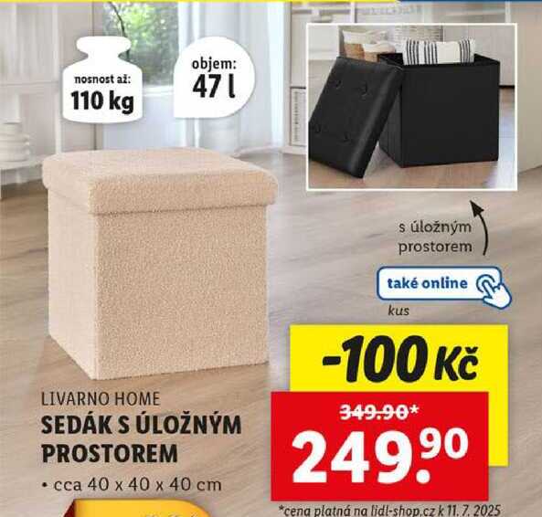 SEDÁK S ÚLOŽNÝM PROSTOREM