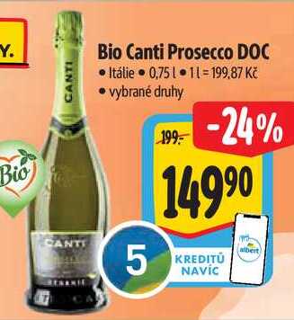 Bio Canti Prosecco DOC, 0,75 l